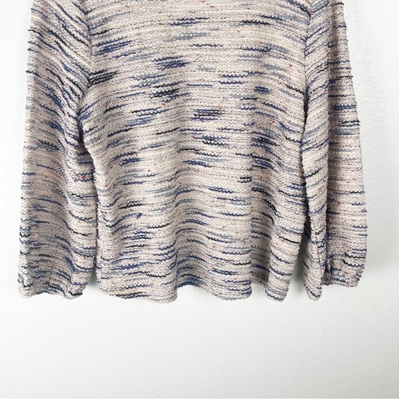 MADEWELL Rainbow Jacquard V-Neck Long Sleeves Sweater, Size Large - Picture 6 of 8